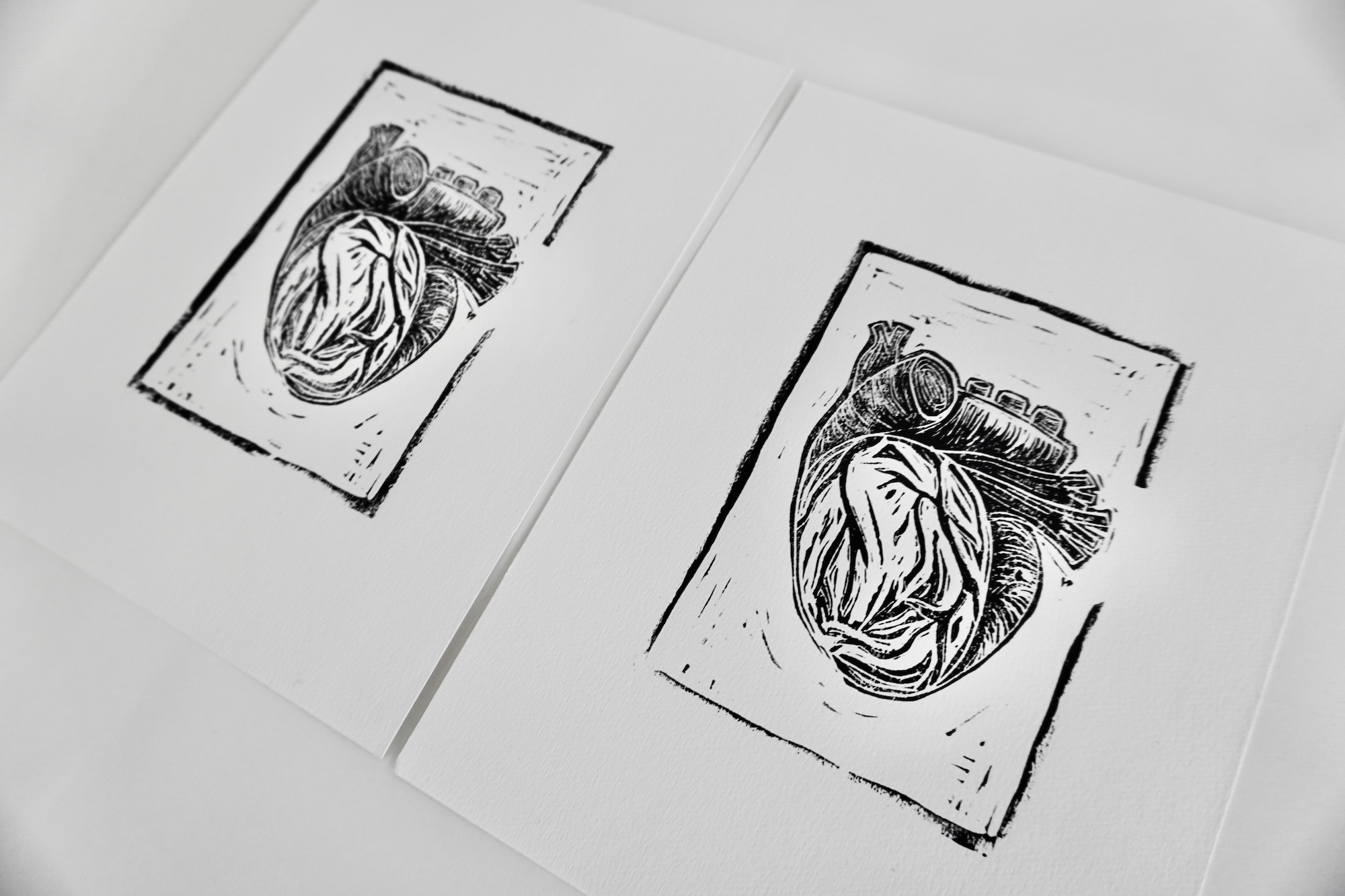 Corazón grabado en contexto